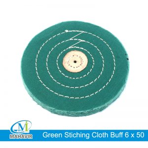 CBS0003 - Green Stiching Cloth Buff 6 x 50
