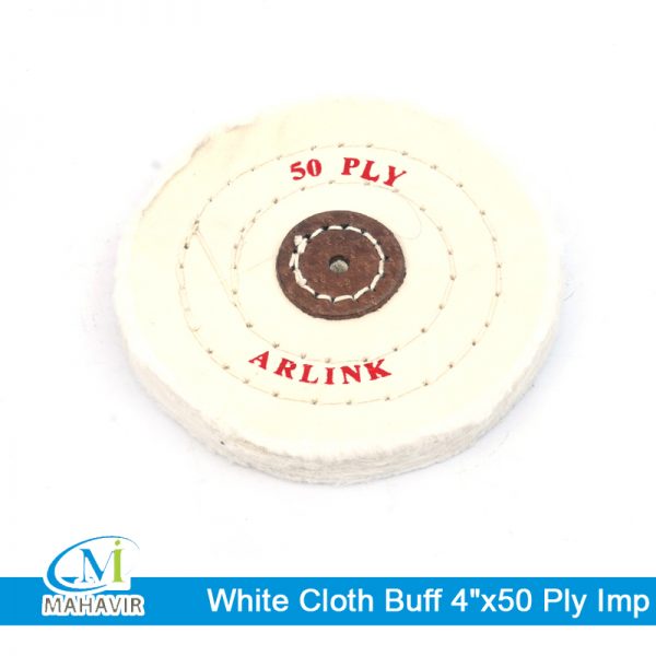 CBS0024 - White Cloth Buff 4x50 Ply Imp