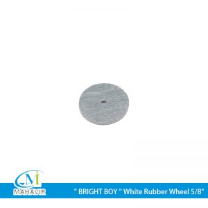 RW0001 - BRIGHT BOY White Rubber Wheel 5-8