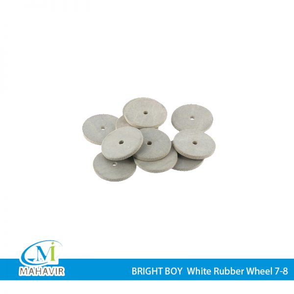 RW0002 - BRIGHT BOY White Rubber Wheel 7-8